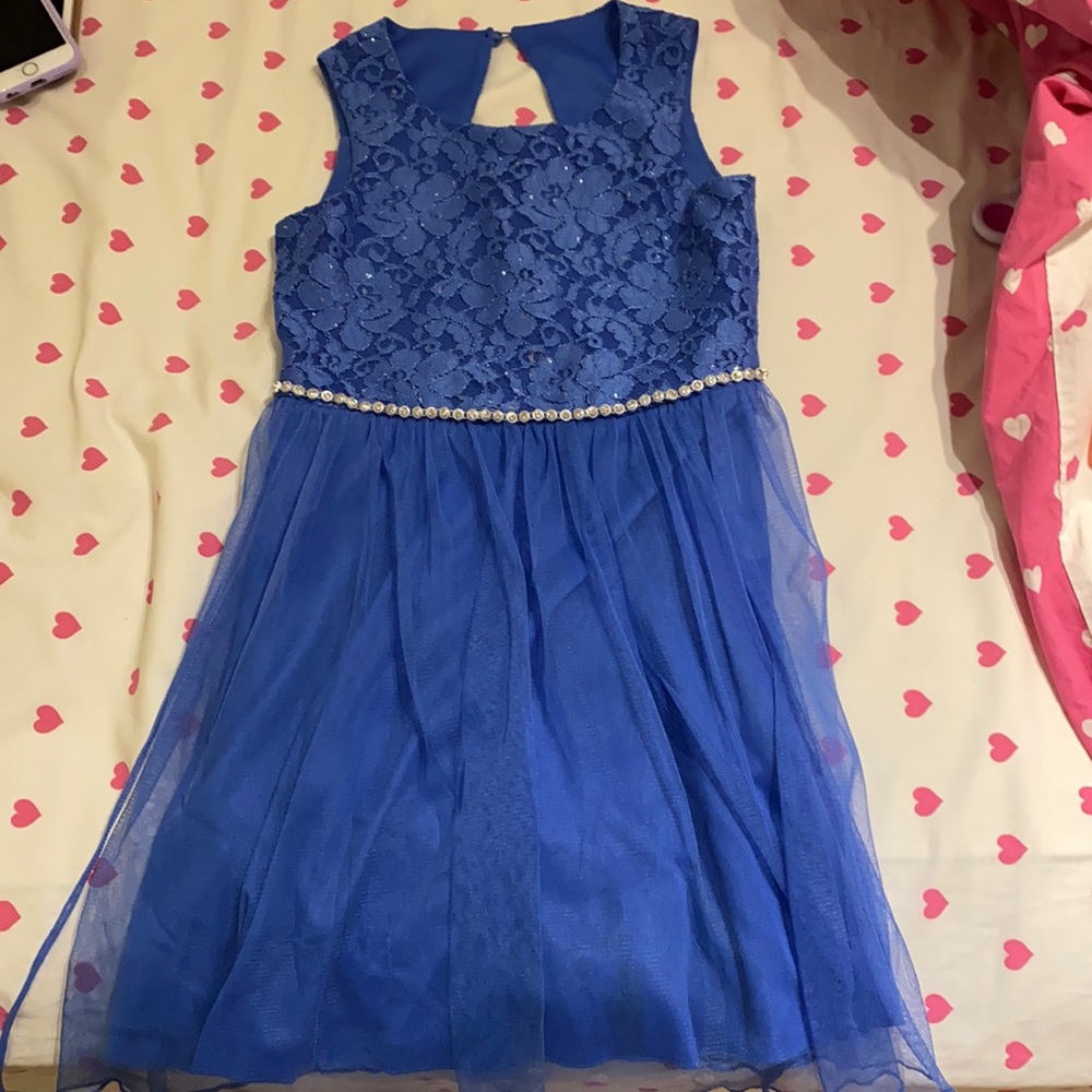 Blue kids dress size 6x